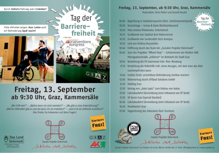 5. Tag der Barrierefreiheit in Graz am 13. September 2019