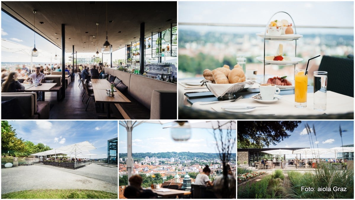 Frühstückim Aiola Upstairs - Frühstück für Zwei und wundervoller Ausblick über Graz, Fassade des Lokals